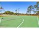 Community basketball court on a sunny day with trees and a clear blue sky at 23227 Club Villas Dr # 38, Land O Lakes, FL 34639