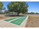 Outdoor shuffleboard court next to tennis courts and under a beautiful shady tree at 23227 Club Villas Dr # 38, Land O Lakes, FL 34639