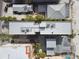 Aerial view of condo buildings showing roof layout at 74 Gulf Blvd # 1B, Indian Rocks Beach, FL 33785