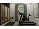 Modern exercise room with a treadmill and stationary bike provides a dedicated workout space at 9705 Runaway Breeze Dr, Land O Lakes, FL 34637