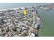 Aerial view of a coastal community near the beach and intercoastal waterway at 13313 2Nd E St, Madeira Beach, FL 33708