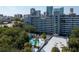 Enjoy the city view with a rooftop pool and lounge area at 201 W Laurel St # 507, Tampa, FL 33602