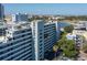 Aerial view of One Laurel Place with city and waterfront at 201 W Laurel St # 507, Tampa, FL 33602