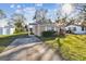 Inviting single-story home featuring a covered front entrance, a private driveway, and a lush green lawn at 270 41St Ne Ave, St Petersburg, FL 33703