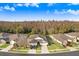 An aerial view of homes with lush landscaping and ample parking at 31031 Whitlock Dr, Wesley Chapel, FL 33543