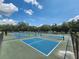 Spacious outdoor pickleball courts, bordered with black fencing, offering great recreational opportunities at 36830 Kimela Ave, Zephyrhills, FL 33542