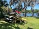 Lakeside featuring kayaks/canoes and lakeside bench at 4965 Puritan Cir # 401, Tampa, FL 33617