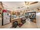 Spacious kitchen featuring ample counter space and seamless transition into the living room at 539 Freeport N Ave, St Petersburg, FL 33702