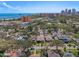 Aerial view of the neighborhood showcasing the proximity to downtown and the waterfront at 635 13Th Ne Ave, St Petersburg, FL 33701