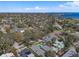 Wide angle aerial shot of the neighborhood featuring both bay and gulf access nearby at 635 13Th Ne Ave, St Petersburg, FL 33701