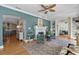 Living room with fireplace, hardwood floors, and elegant decor at 635 13Th Ne Ave, St Petersburg, FL 33701