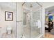 Modern bathroom with glass shower, tile, and a toilet at 719 21St N Ave, St Petersburg, FL 33704