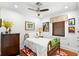 Bedroom with a vintage bed, hardwood floors, and stylish decor at 719 21St N Ave, St Petersburg, FL 33704