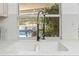 Kitchen sink with a view of the pool and backyard at 7948 Floral Dr, Weeki Wachee, FL 34607