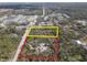 A bird's eye view shows a home with an additional 2.8 acres available for purchase nearby at 3112 Desoto Rd, Sarasota, FL 34234