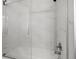 Bathroom featuring a glass door and white marble pattern tile walls at 3218 Fauna St, Sarasota, FL 34235