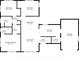 Detailed floor plan showcasing the layout of the home with labeled rooms and dimensions at 3218 Fauna St, Sarasota, FL 34235