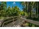 Scenic boardwalk winding through lush greenery and spanish moss at 3830 Moreno Dr, Palm Harbor, FL 34685