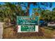 Entrance sign for Lansbrook Golf Club, open to the public at 3830 Moreno Dr, Palm Harbor, FL 34685