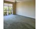 Carpeted living room with a window offering a view of lush greenery at 4801 Osprey S Dr # 209, St Petersburg, FL 33711