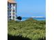 View of the water from an elevated location, showing community buildings and palm trees at 4801 Osprey S Dr # 209, St Petersburg, FL 33711