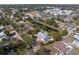 Aerial view of a charming home near a canal in a neighborhood with mature trees at 6131 Central Ave, New Port Richey, FL 34653