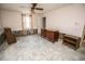 Bedroom with ceiling fan and curtains at 625 Kingston Ct, Apollo Beach, FL 33572