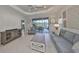 Sunlit living room with sliding glass doors to a screened-in porch showcasing inviting decor and comfort at 11008 Sand Pine Ln, Parrish, FL 34219