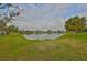 Scenic view of the pond surrounded by lush greenery providing a peaceful and picturesque setting at 11008 Sand Pine Ln, Parrish, FL 34219