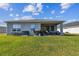 Lush backyard featuring well-maintained lawn, patio, and home exterior at 11912 Richmond Trl, Parrish, FL 34219