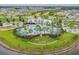 Expansive view of the community amenities, including a pool, playground, and manicured green spaces at 11912 Richmond Trl, Parrish, FL 34219