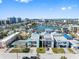 Beautiful aerial view of modern homes in coastal neighborhood with scenic water views at 120 148Th E Ave, Madeira Beach, FL 33708