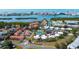 An aerial view shows this property's proximity to the water and amenities at 14511 Catalina Cir # 14511, Seminole, FL 33776
