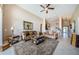 Spacious living room with neutral tones and stylish furniture at 1602 Abyss Dr, Odessa, FL 33556