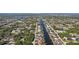 Scenic aerial view of canal community with lush foliage and waterways at 18350 Burkholder Cir, Port Charlotte, FL 33948