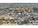 An aerial view of a community with houses and a commercial area with parking lots and mature trees at 2851 66Th N Way, St Petersburg, FL 33710