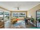 Bright living room with a large window offering backyard views with a pool and natural light at 2851 66Th N Way, St Petersburg, FL 33710