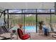 Enclosed back patio and pool providing an outdoor entertaining and relaxation space at 4553 Kirkland Ave, Spring Hill, FL 34606