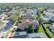 Aerial view of a property showcasing its lush backyard, screened-in pool, and convenient location at 15720 Ibisridge Dr, Lithia, FL 33547