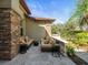 Cozy outdoor seating on patio, great for relaxing and enjoying weather at 15720 Ibisridge Dr, Lithia, FL 33547