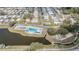 Aerial view of community pools and manufactured home community at 36645 Kay Ave, Zephyrhills, FL 33542