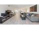 Spacious living room with open floor plan and marble floors at 4400 37Th S St # 3, St Petersburg, FL 33711