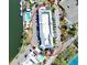 Property aerial view with the parking area and other amenities at 611 Destiny Dr # 604, Ruskin, FL 33570