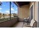 The screened in patio features a pond view at 10263 Gandy N Blvd # 209, St Petersburg, FL 33702