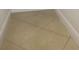 Close up of tiled flooring, laid out at a diagonal in a hallway at 11008 Tahiti Isle Ln, Tampa, FL 33647