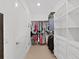 A neat and tidy walk-in closet with multiple shelves and drawers at 4375 Barletta Ct, Wesley Chapel, FL 33543