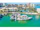 Upscale marina with yachts, slips, and serene waterfront views, complemented by nearby tennis courts and amenities at 7420 Bay Island S Dr # 281, South Pasadena, FL 33707