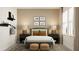 Inviting bedroom featuring a twin bed, stylish decor, neutral colors, and natural light at 11542 E 71St Ter, Palmetto, FL 34221