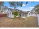 Back exterior view of home featuring screened in porch and well maintained lawn at 3038 Longbrooke Way, Clearwater, FL 33760