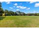 Large grassy soccer field with goals and a treeline in the background at 4564 Juniper Dr, Palm Harbor, FL 34685